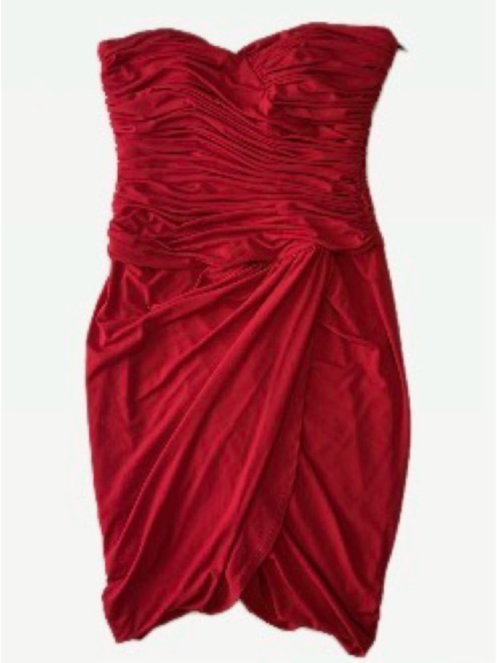 NWT Calvin Klein Strapless Ruched Red Evening Dress Size 6